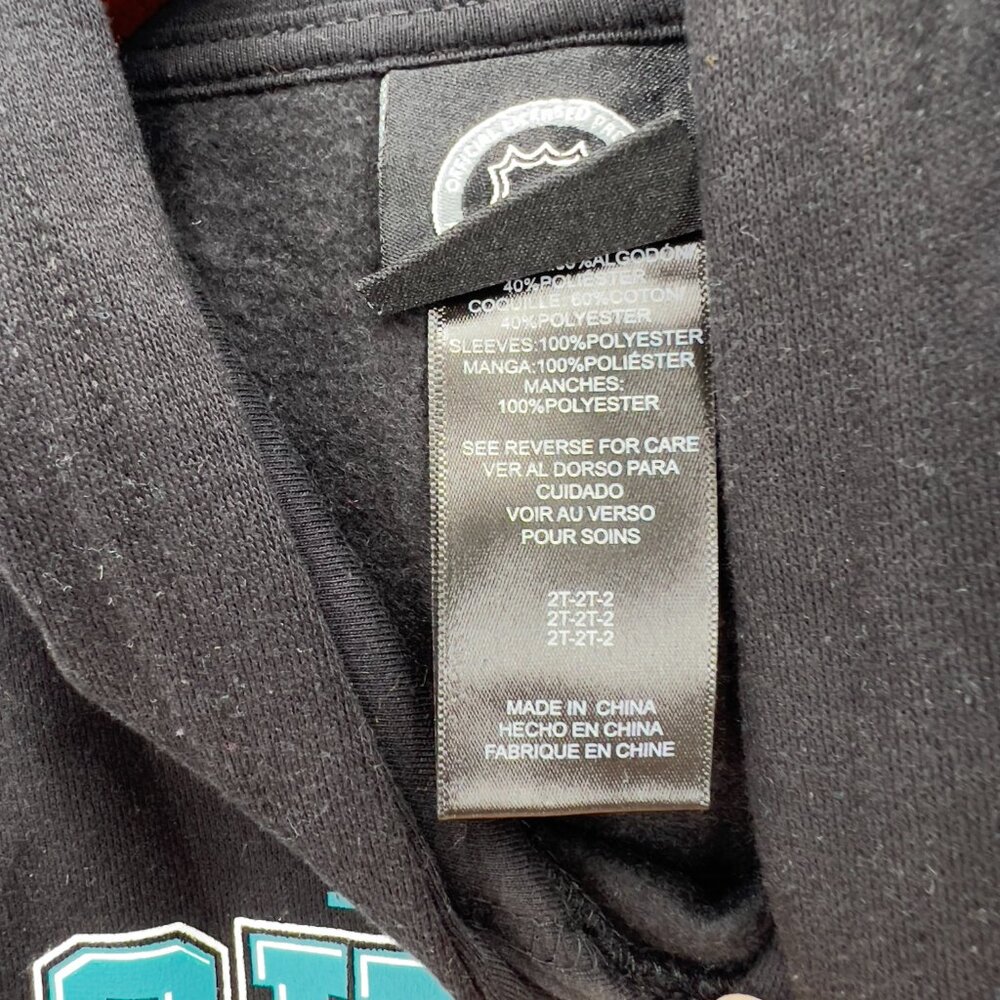 NHL San Jose Sharks Boys Faux Fur Long Sleeve Hooded Sweatshirt 2T - Picture 4 of 6